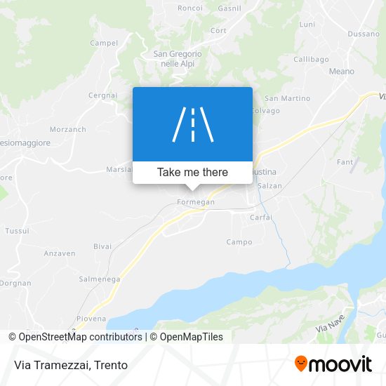 Via Tramezzai map