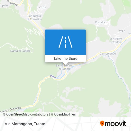 Via Marangona map