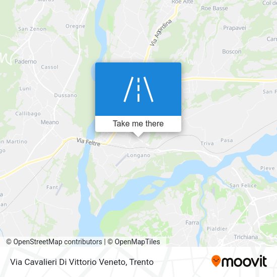 Via Cavalieri Di Vittorio Veneto map