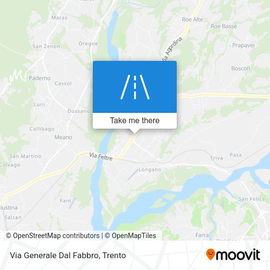 Via Generale Dal Fabbro map