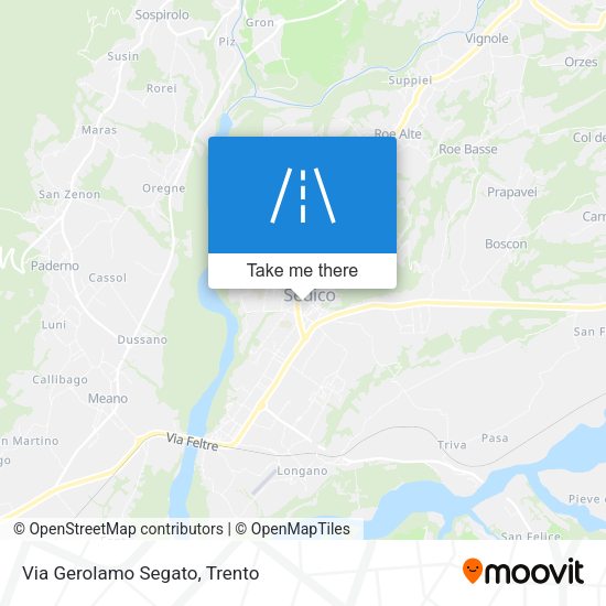 Via Gerolamo Segato map