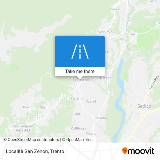 Località San Zenon map