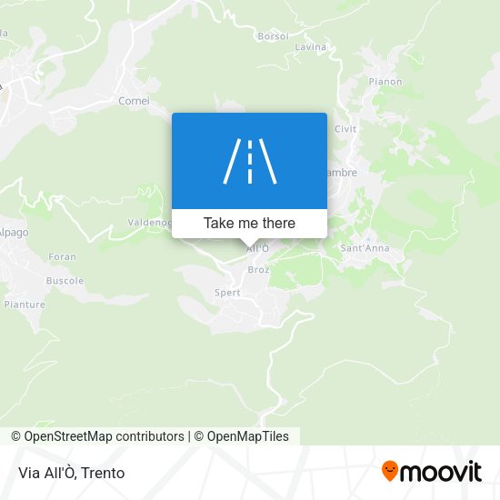 Via All'Ò map