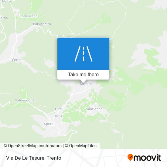 Via De Le Tesure map