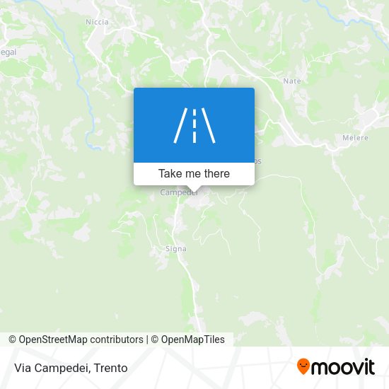 Via Campedei map