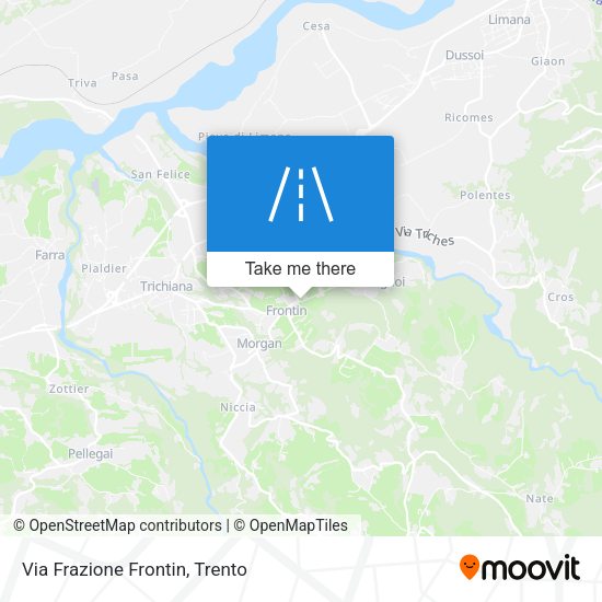 Via Frazione Frontin map