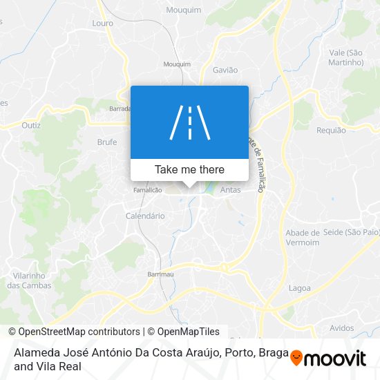 Alameda José António Da Costa Araújo mapa
