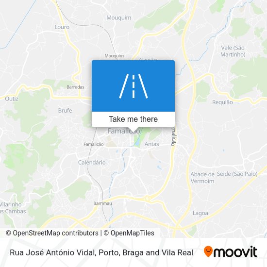 Rua José António Vidal mapa