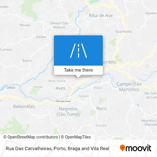Rua Das Carvalheiras map