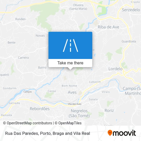 Rua Das Paredes map