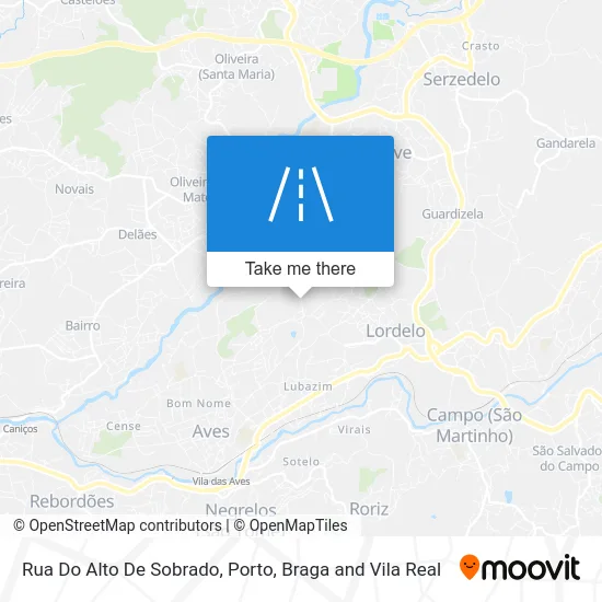 Rua Do Alto De Sobrado map