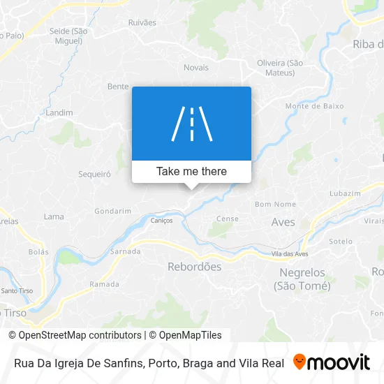 Rua Da Igreja De Sanfins map