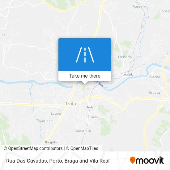 Rua Das Cavadas map