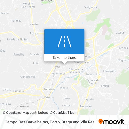 Campo Das Carvalheiras map