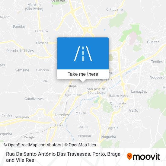 Rua De Santo António Das Travessas mapa