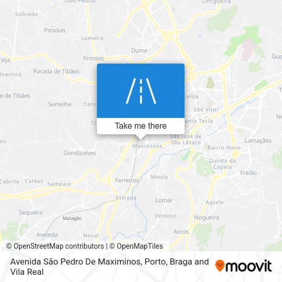 Avenida São Pedro De Maximinos mapa