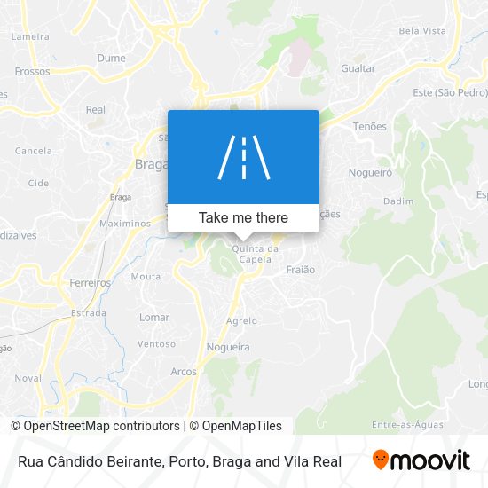 Rua Cândido Beirante mapa