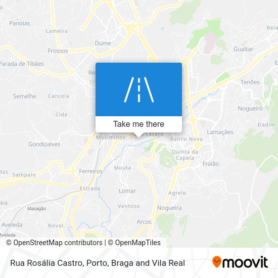 Rua Rosália Castro mapa