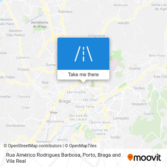Rua Américo Rodrigues Barbosa mapa