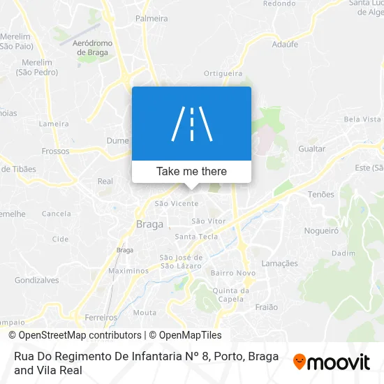 Rua Do Regimento De Infantaria Nº 8 map