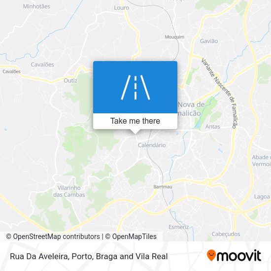 Rua Da Aveleira mapa