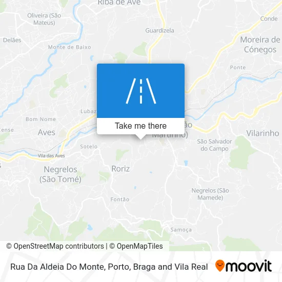 Rua Da Aldeia Do Monte map