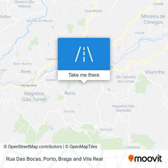 Rua Das Bocas mapa