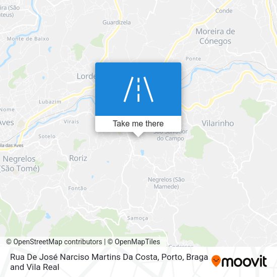 Rua De José Narciso Martins Da Costa map