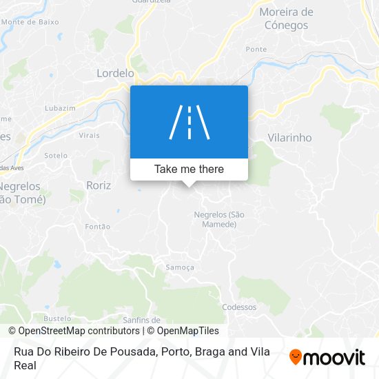 Rua Do Ribeiro De Pousada mapa
