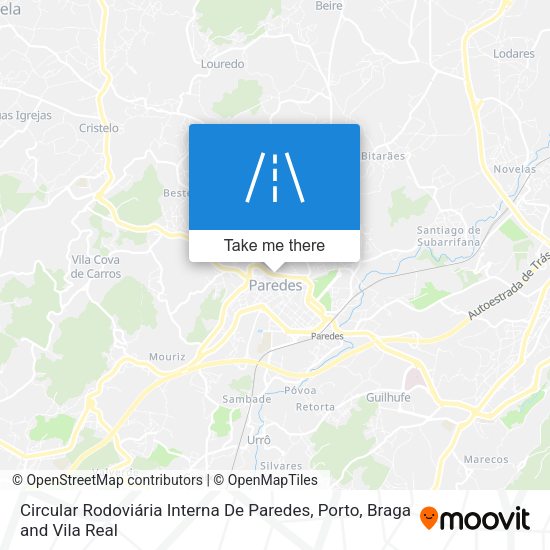 Circular Rodoviária Interna De Paredes map