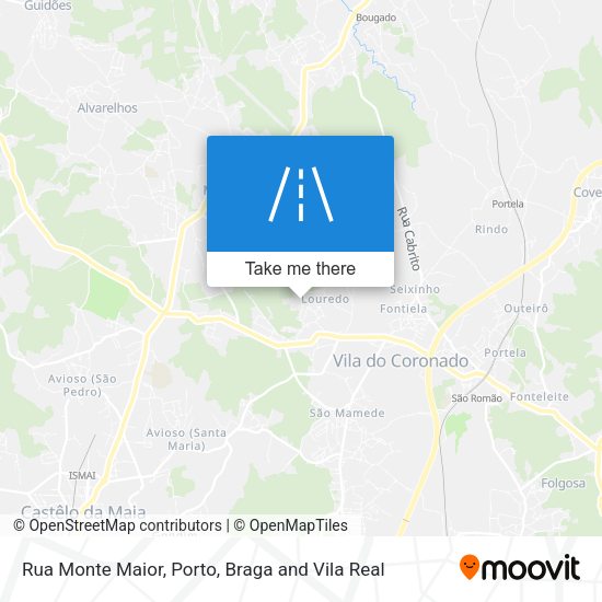 Rua Monte Maior mapa