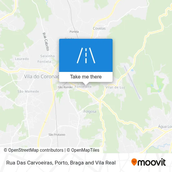 Rua Das Carvoeiras map