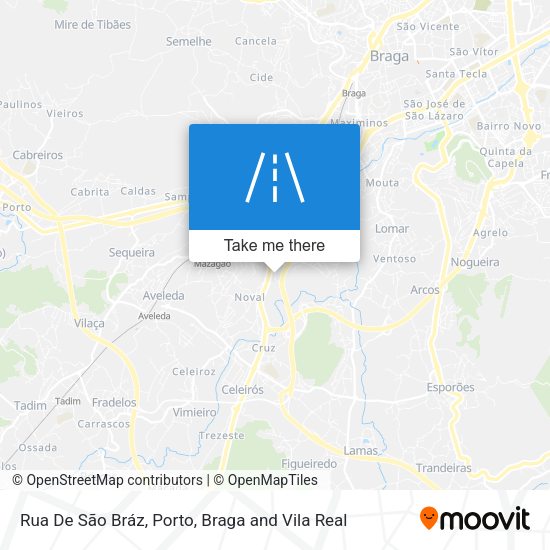 Rua De São Bráz mapa