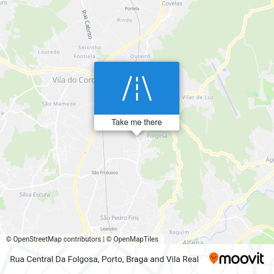 Rua Central Da Folgosa mapa