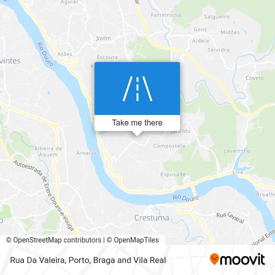 Rua Da Valeira mapa