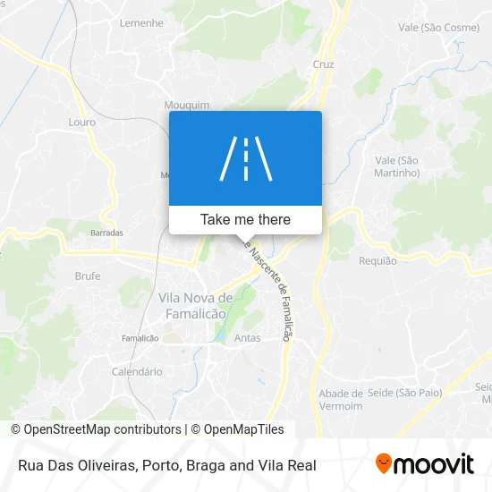 Rua Das Oliveiras map
