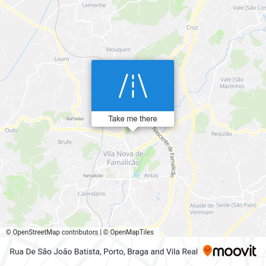 Rua De São João Batista mapa
