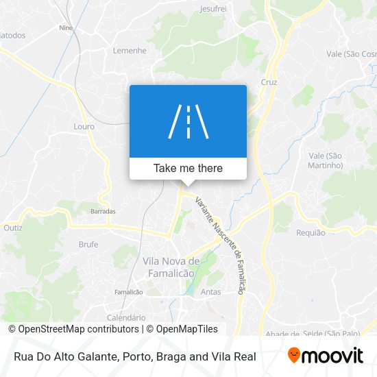 Rua Do Alto Galante mapa