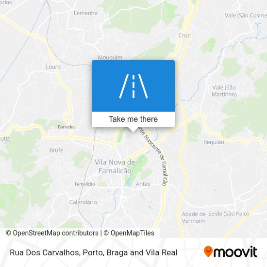 Rua Dos Carvalhos mapa