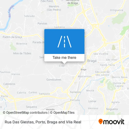 Rua Das Giestas map