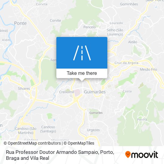 Rua Professor Doutor Armando Sampaio mapa