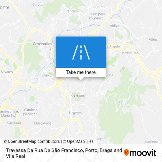 Travessa Da Rua De São Francisco mapa