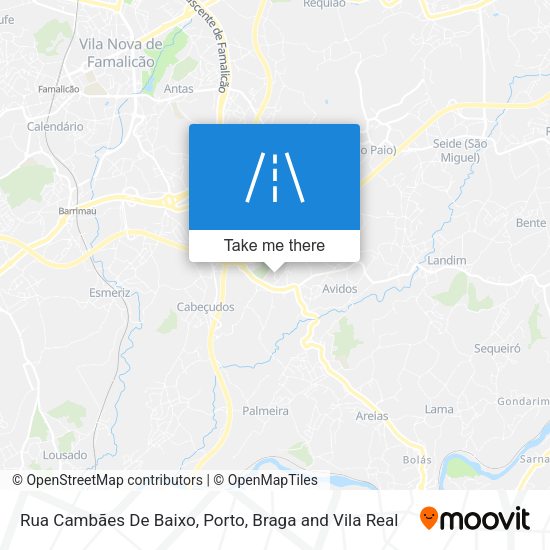 Rua Cambães De Baixo mapa