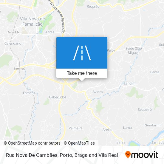 Rua Nova De Cambães mapa