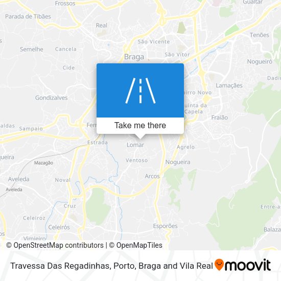 Travessa Das Regadinhas mapa