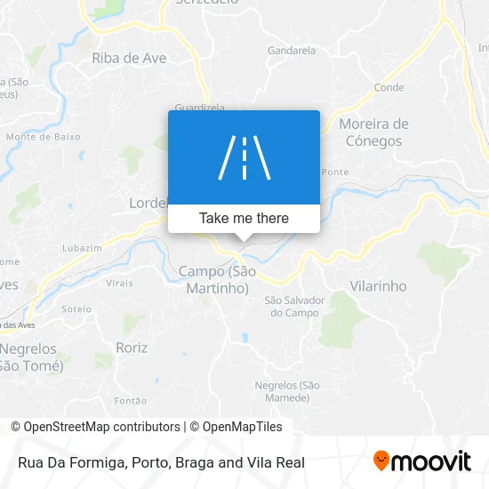 Rua Da Formiga map