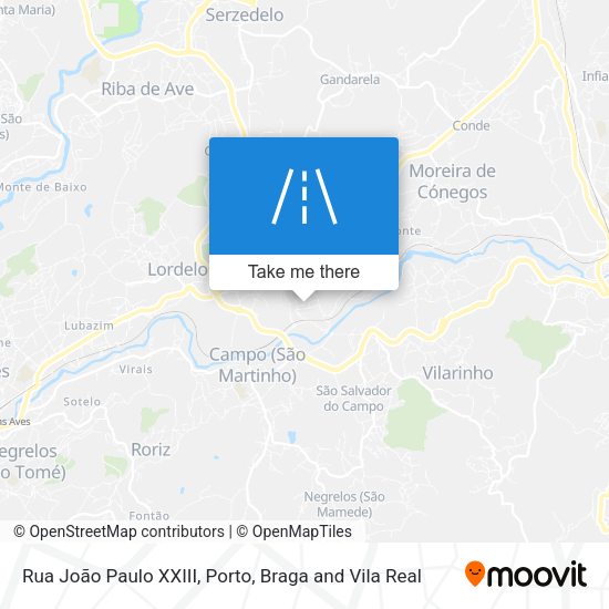 Rua João Paulo XXIII mapa