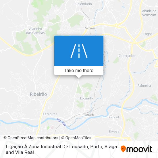 Ligação À Zona Industrial De Lousado mapa