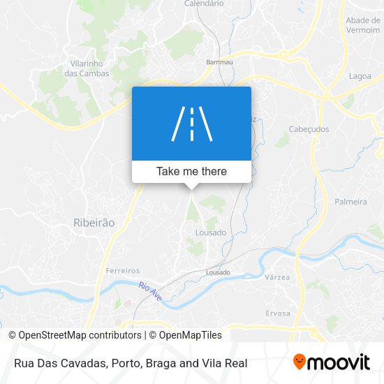 Rua Das Cavadas mapa