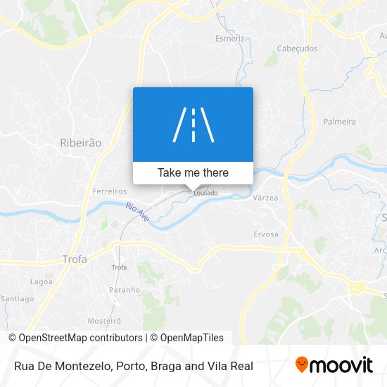 Rua De Montezelo mapa